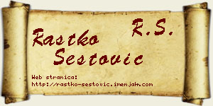 Rastko Šestović vizit kartica